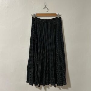 Banana Republic Black Pleated Midi Skirt